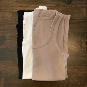 NWOT Felina Set of Three Ribbed Tank Tops